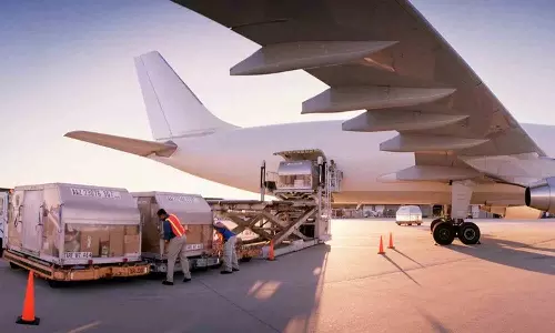 Air cargo saw its volumes rise by about 15% year on year Air cargo saw its volumes rise by about 15% year on year