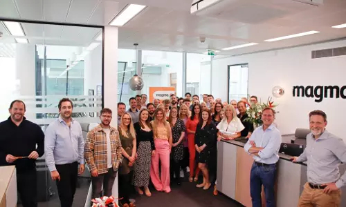 Staff celebrates opening of Magma Aviations new office space Staff celebrates opening of Magma Aviations new office space