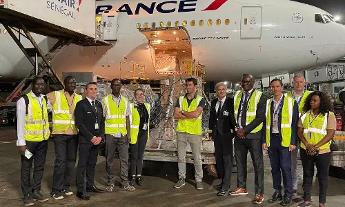 AFKLM Martinair Cargo partners with Oceanographic Institute of Monaco to transfer 46 African spurred tortoises to Senegal AFKLM Martinair Cargo partners with Oceanographic Institute of Monaco to transfer 46 African spurred tortoises to Senegal