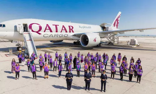 QR Cargo operates an all-female freighter flight to commemorate International Women’s Day QR Cargo operates an all-female freighter flight to commemorate International Women’s Day
