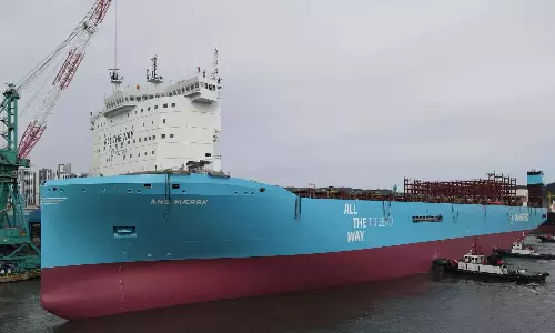 Maersk names first large methanol-enabled vessel Ane Maersk Maersk names first large methanol-enabled vessel Ane Maersk