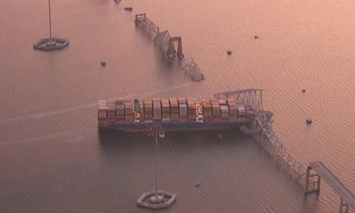 Maersk-chartered ship hits bridge in Baltimore