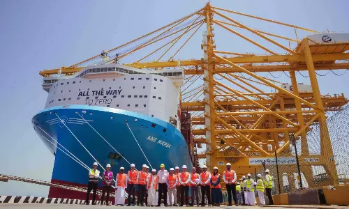 Ane Maersk makes first call in Dubai at DP World, Jebel Ali Ane Maersk makes first call in Dubai at DP World, Jebel Ali