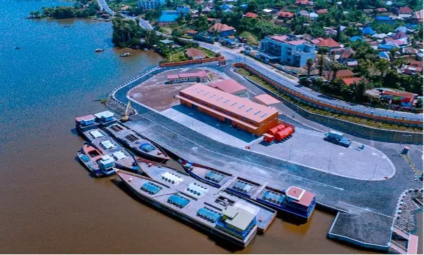 An aerial view of Rubavu Port. An aerial view of Rubavu Port.