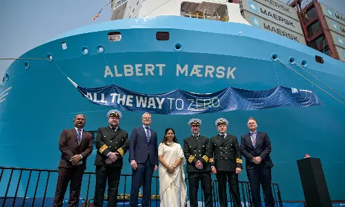 Maersk names 11th dual-fuel methanol vessel Albert Maersk in Mumbai Maersk names 11th dual-fuel methanol vessel Albert Maersk in Mumbai