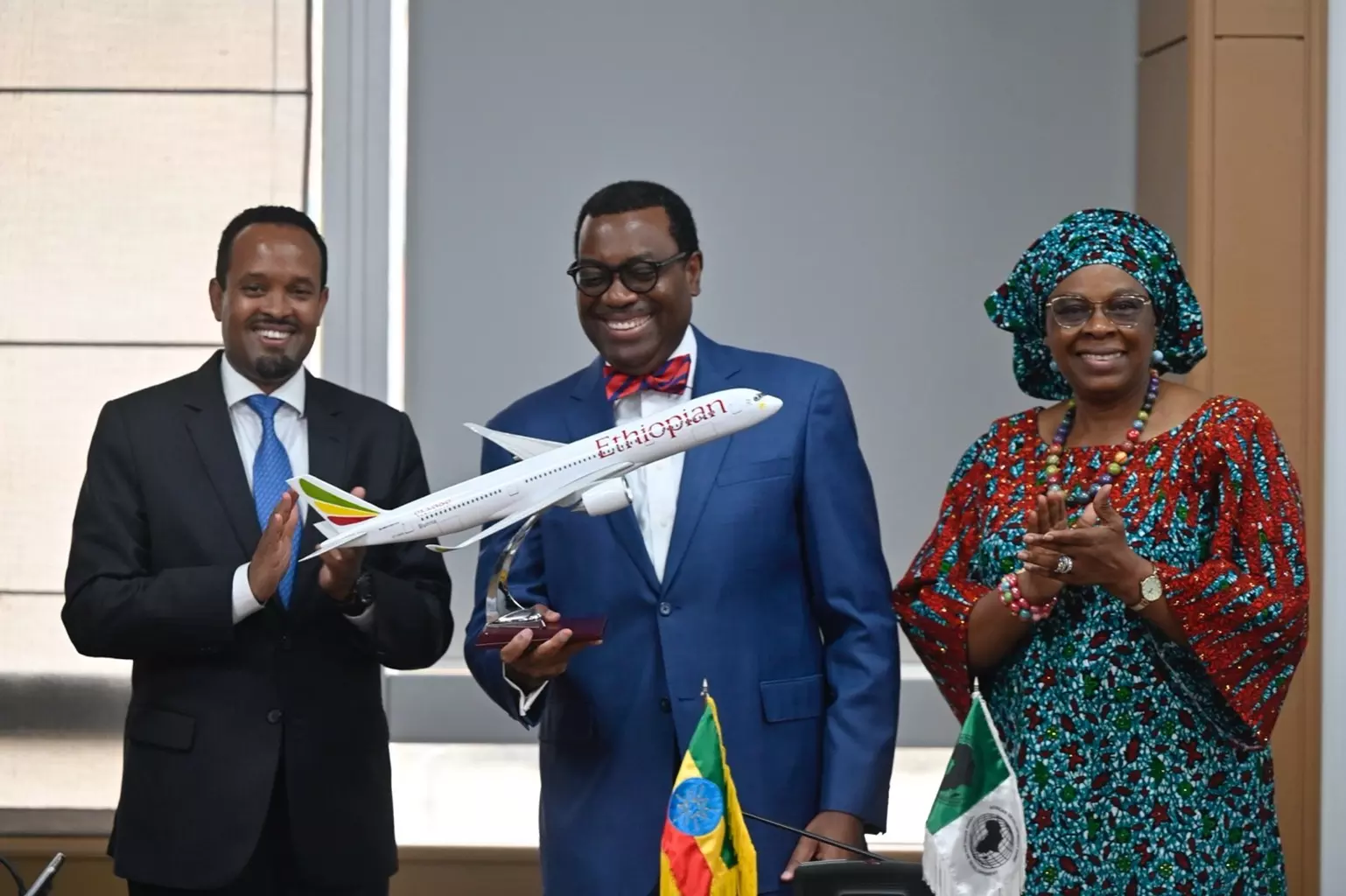 (From left): Finance Minister Ahmed Shide and Akinwumi Adesina, President, African Development Bank Group. (From left): Finance Minister Ahmed Shide and Akinwumi Adesina, President, African Development Bank Group.