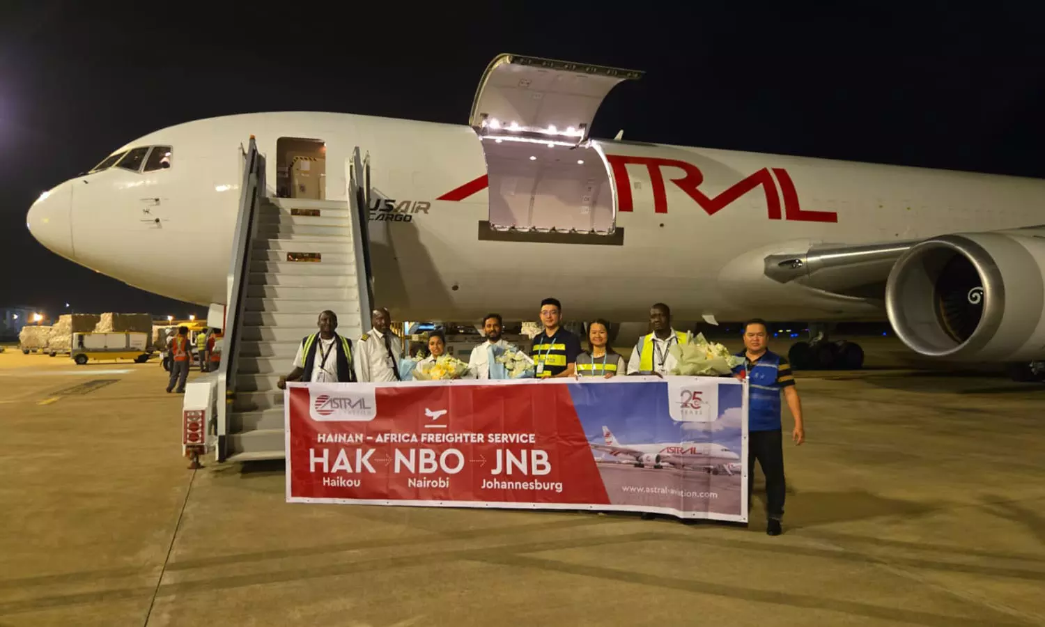 Astral Aviation starts Haikou–Johannesburg freighter service Astral Aviation starts Haikou–Johannesburg freighter service