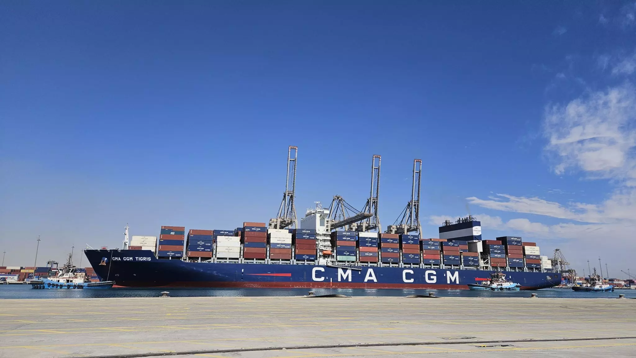 CMA CGM Tigris makes first call at Egypt’s Red Sea Container Terminals