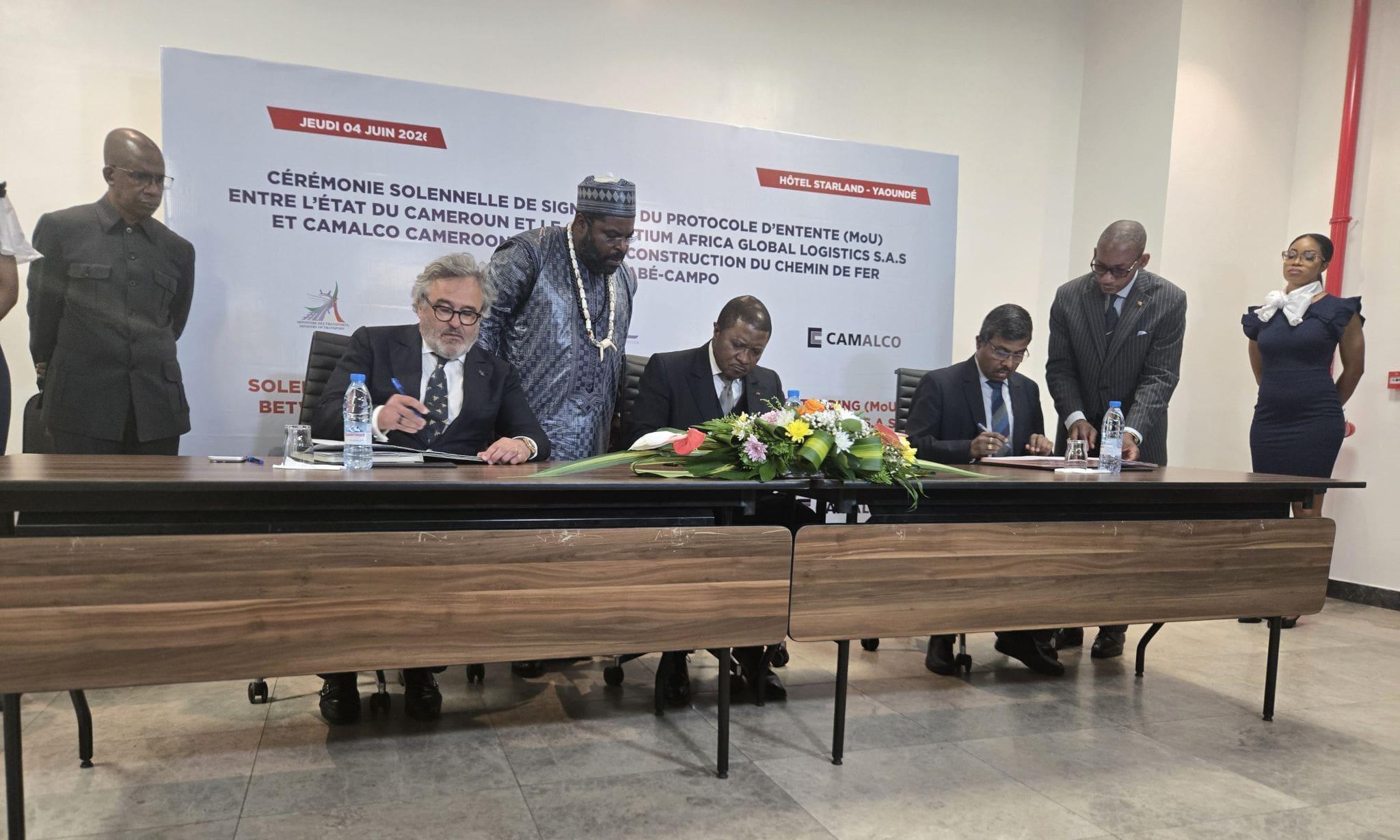 Government of Cameroon, AGL, CAMALCO sign MoU for Kribi rail link
