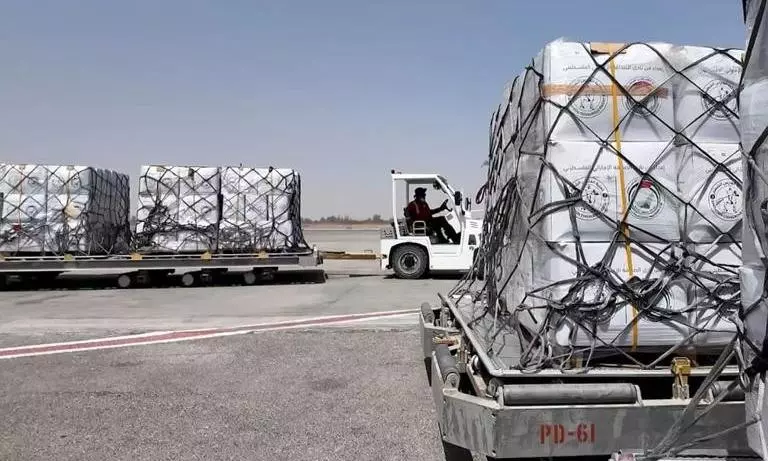 UAE aid flight delivers 100 tonnes of relief for Gaza via El Arish