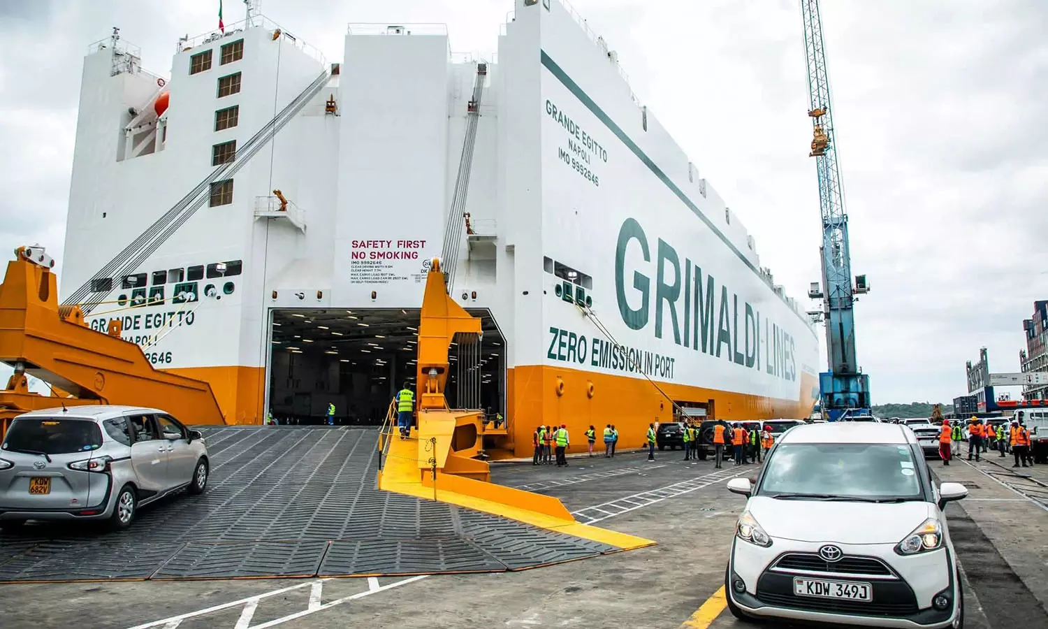 Mombasa port welcomes eco-friendly MV Grande Egitto on a maiden voyage Mombasa port welcomes eco-friendly MV Grande Egitto on a maiden voyage