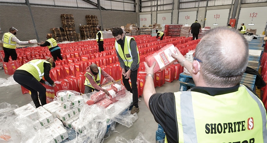 Airlink, Santaco, Shoprite and HSF will provide and safely transport over 2,000 food packages and provisions to people. Airlink, Santaco, Shoprite and HSF will provide and safely transport over 2,000 food packages and provisions to people.