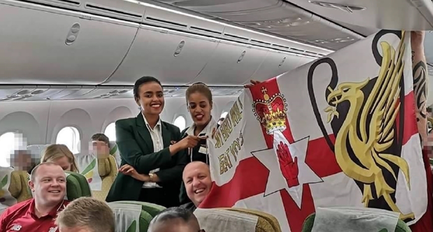 Three chartered Ethiopian Airlines flights from London, Liverpool and Manchester carried the fans to Madrid. Three chartered Ethiopian Airlines flights from London, Liverpool and Manchester carried the fans to Madrid.