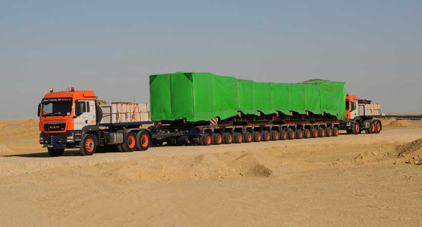 Universal Transport operating in Egypt with Faymonville modules Universal Transport operating in Egypt with Faymonville modules