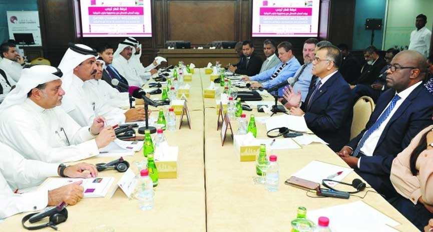 Officials at Qatar Chamber headquarters during a meeting with South African trade delegation. Photo:The Peninsula Officials at Qatar Chamber headquarters during a meeting with South African trade delegation. Photo:The Peninsula